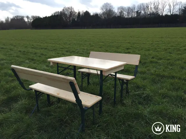 KING® biertafelset 110 × 60 cm met rugleuningen