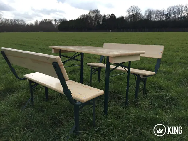 KING® biertafelset 110 × 60 cm met rugleuningen – foto 3