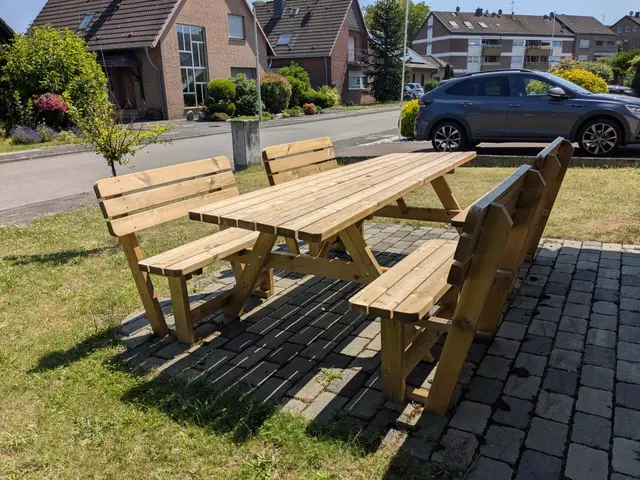 KING® Family Comfort picknicktafel met 4 rugleuningen – foto 2