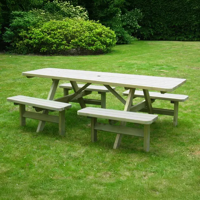 KING® Family Comfort picknicktafel met 4 rugleuningen – foto 4