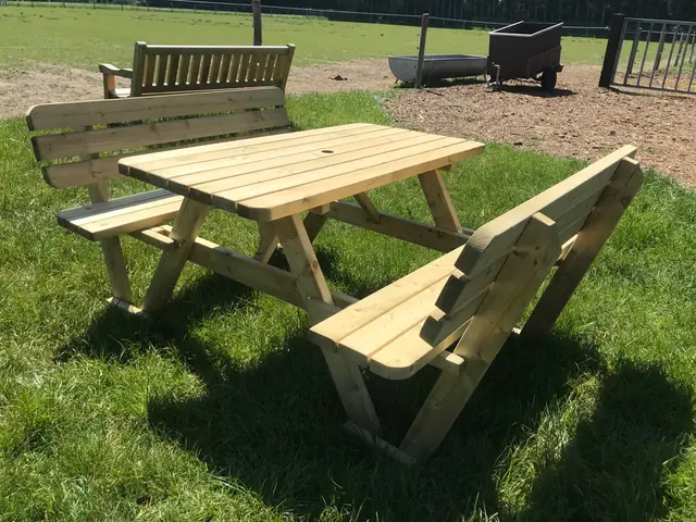KING® picknicktafel 140 cm met rugleuningen – foto 3