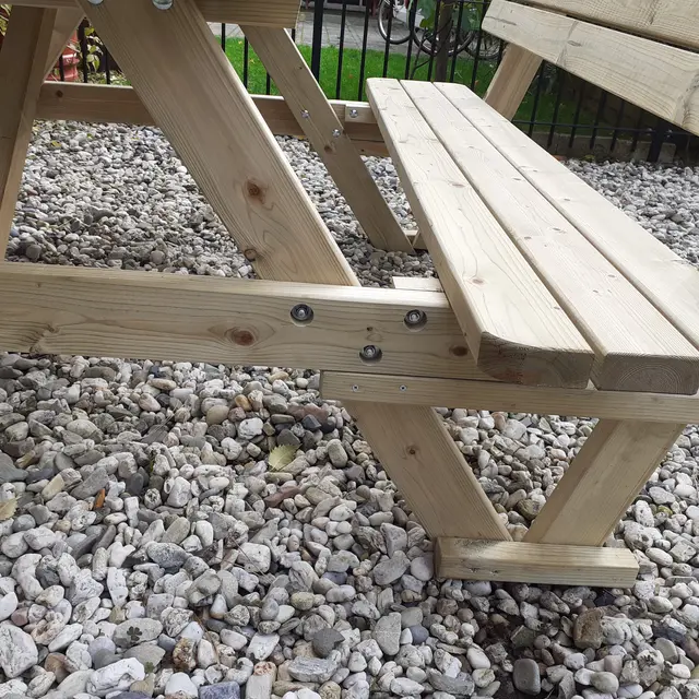 KING® picknicktafel 140 cm met rugleuningen – foto 7