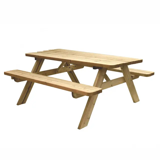 KING® picknicktafel 180 cm met brede zitbanken