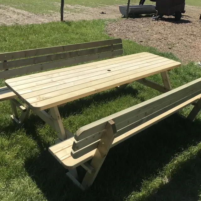 KING® picknicktafel 240 cm met rugleuningen – foto 3