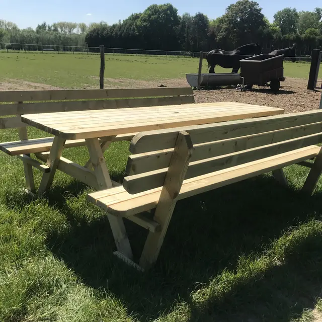 KING® picknicktafel 240 cm met rugleuningen – foto 5