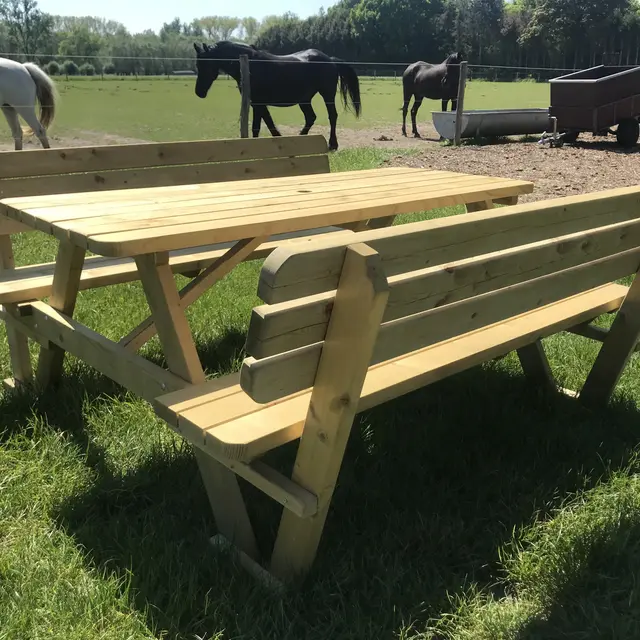 KING® picknicktafel 240 cm met rugleuningen – foto 7