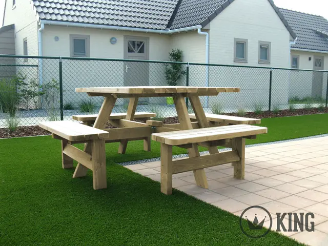 KING® vierkante picknicktafel 200 × 200 cm – foto 3